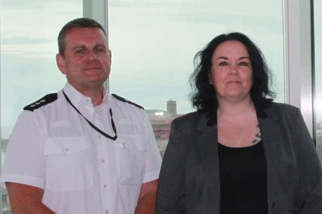 Chief Inspector Lee Wilson and Deputy Leader Gillian Campbell