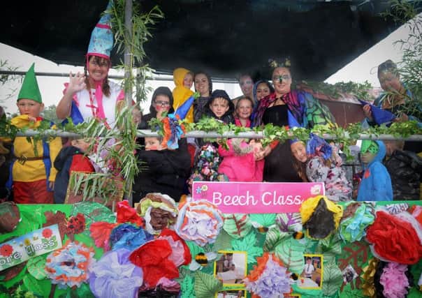 Fleetwood Carnival 2018. All aboard the Shakespeare Primary School float.