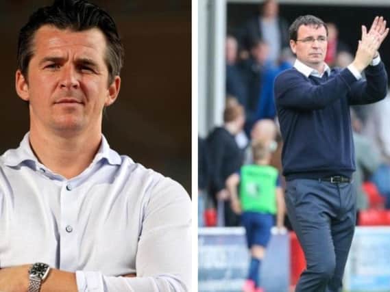 Fleetwood Town boss Joey Barton and Blackpool manager Gary Bowyer
