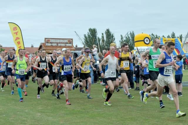 Runners get on their way at the start of the Freckleton Half Marathon