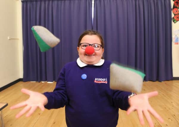 Pupils from Boundary Primary have been learning about circus heritage.  Pictured is Charlotte Senior.