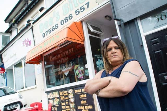 Denise Dundavan who had her shop broken into late on Sunday night