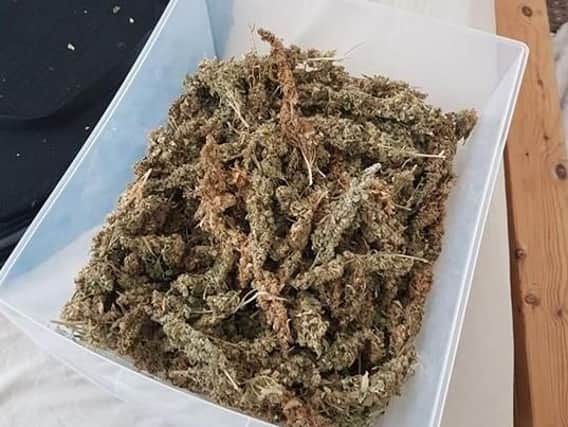 Cannabis worth thousands of pounds was discovered at a "drugs den" in St Annes