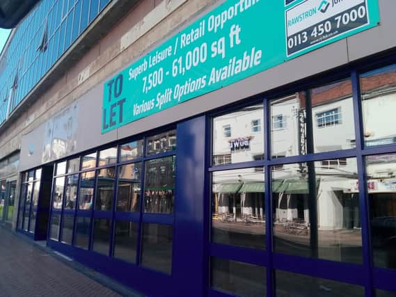 The entrances to the store have recently been painted.