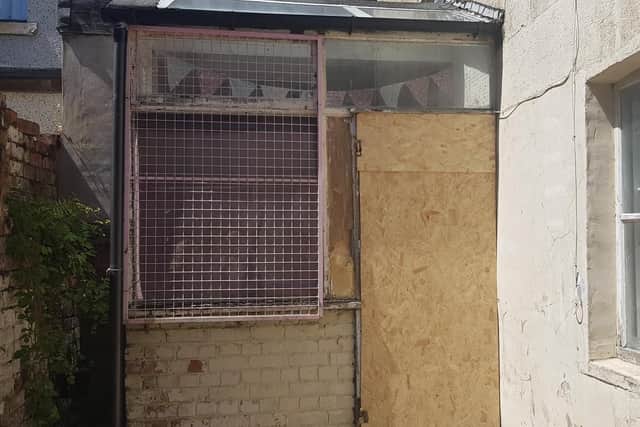 The rear of shop has had to be secured to prevent further incidents.