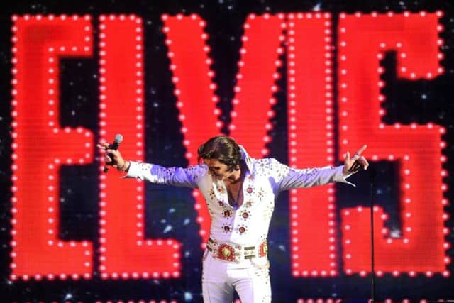 Blackpool Elvis Celebration at the Winter Gardens.  Pictured is Jason Dale.