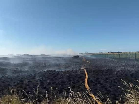 Large fire at the dunes in St Annes. Photo: @elliotscarwash