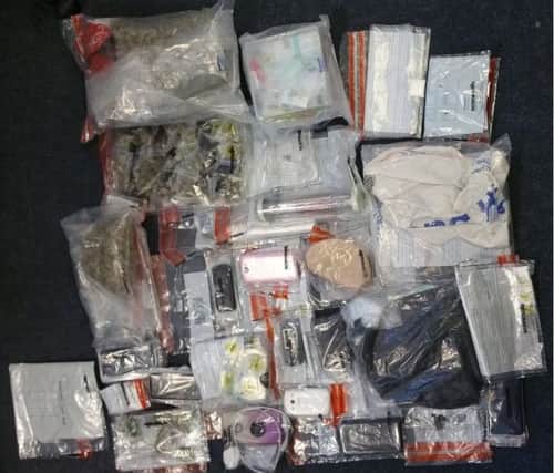 Police seized a number of items during a series of raids