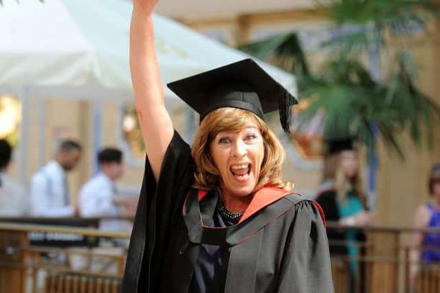 Blackpool and The Fylde College graduation ceremony at the Winter Gardens.  Dawn Simpson.