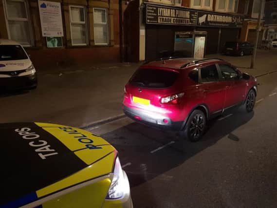 The car was seized by police in Lytham Road, South Shore