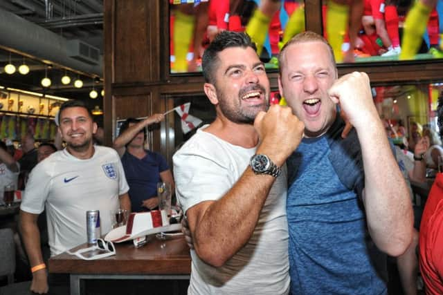 Picture by Julian Brown 07/07/18



Crowds watch the World Cup Quarter Final England v Sweden at Bradleys Sports Bar, AFC Fylde, Kirkham