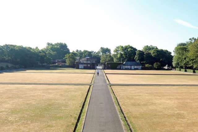 Another view of the bowling greens at Stanley Park.
