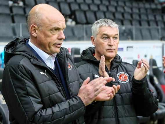 Uwe Rosler with Rob Kelly during their time at Fleetwood Town