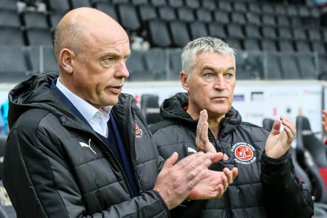 Uwe Rosler with Rob Kelly during their time at Fleetwood Town