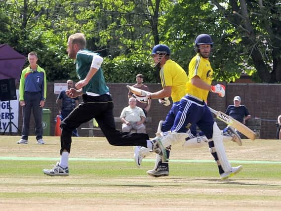 Fleetwood take a single in their T20 semi-final against Fulwood and Broughton