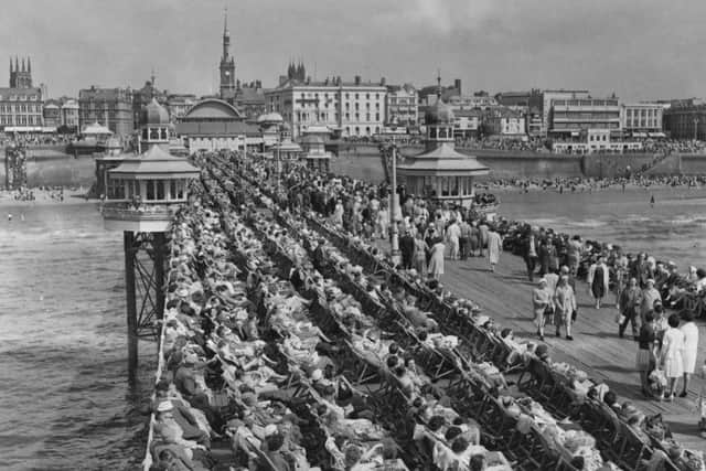 Crowds on North Pier during its heyday
