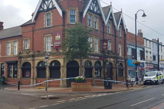 Crime scene at the Kings Arms in Fleetwood.