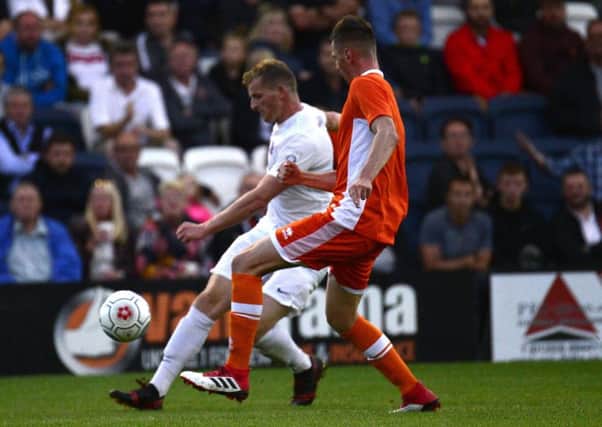 Blackpool laboured to a draw at AFC Fylde last night        Picture: Steve McLellan
