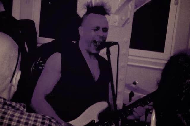 John Robb plays with The Membranes at the top of Blackpool Tower in 2014