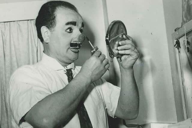 Charlie Cairoli in the dressing room