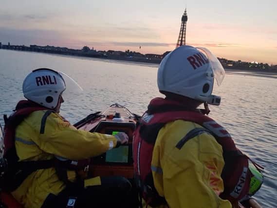The lifeboats were called out to help somebody in the sea (Picture: @BlackpoolRNLI/Twitter)