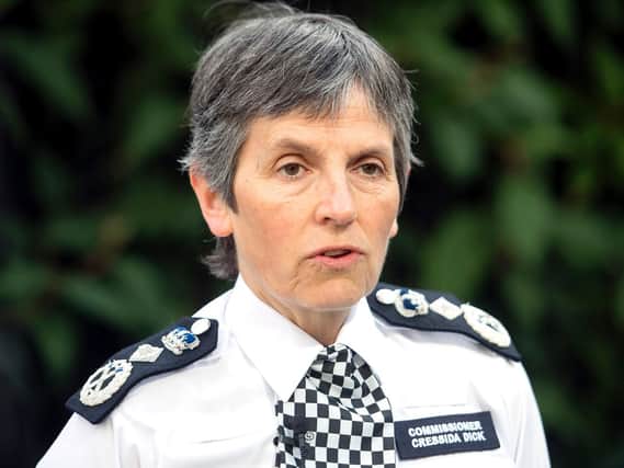 Metropolitan Police Commissioner Cressida Dick, who has hit out at middle class cocaine users who worry about issues like the environment and fair trade but believe there's "no harm" in taking the class A drug. Photo credit: Victoria Jones/PA Wire