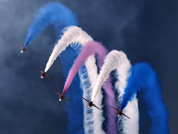 The Red Arrows will perform on Sunday
