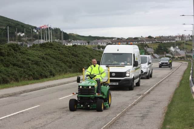 Andy Maxfield, from Inskip, on his world record trip - travelling the length of Breat Britain on a lawnmower