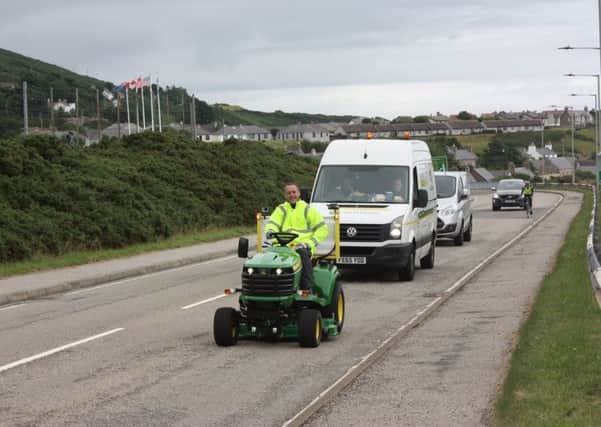 Andy Maxfield, from Inskip, on his world record trip - travelling the length of Breat Britain on a lawnmower