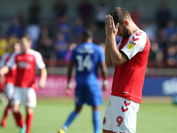 Ched Evans is dejected after missing a chance