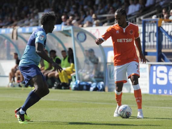 Nathan Delfouneso was Blackpool's biggest threat in attack