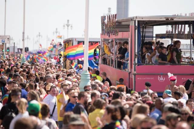 The Brighton Pride Community Parade in East Sussex (Photo: David Parry/PA Wire)