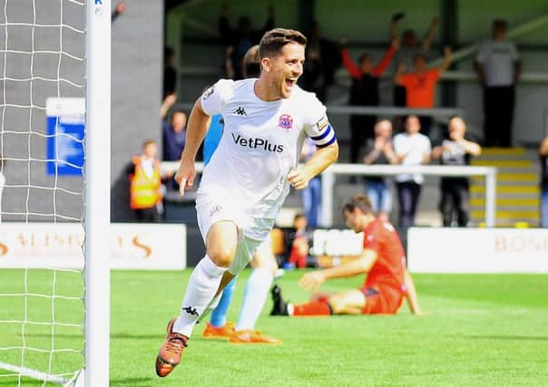 Andy Bond opened the scoring for AFC Fylde against Bromley        Picture: Steve McLellan