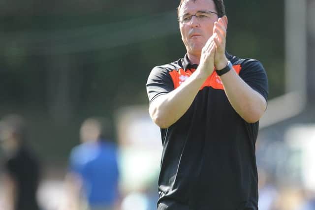 Bowyer pictured at Wycombe - his last game in charge of the Seasiders