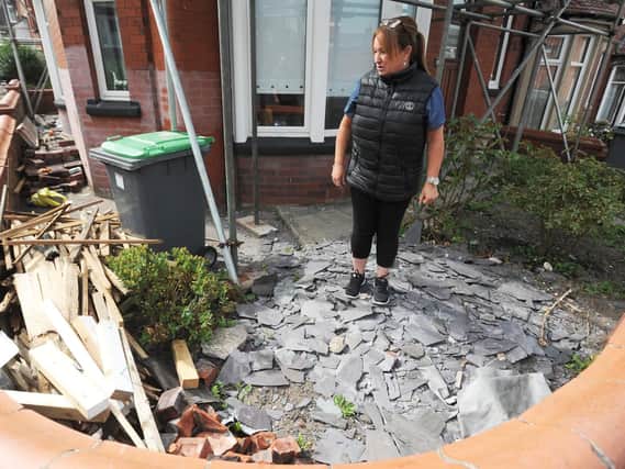 Laverne Wickers said her garden was left a mess, with debris left lying around.