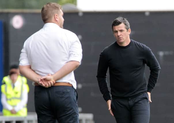 Fleetwood Town Manager Joey Barton on the sidelines