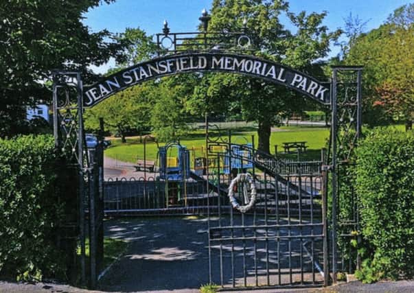 Jean Stansfield Memorial Park gates Poulton 2012