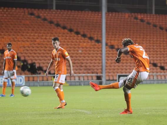 Armand Gnanduillet seals victory with Blackpool's third goal