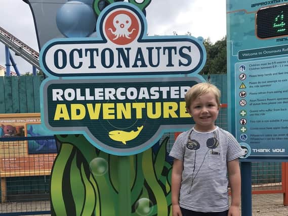 William Mellor at the Octonauts Rollercoaster at CBeebies Land in Alton Towers