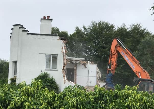 Demolition of Green Ridges art deco house in Ballam Road, Lytham