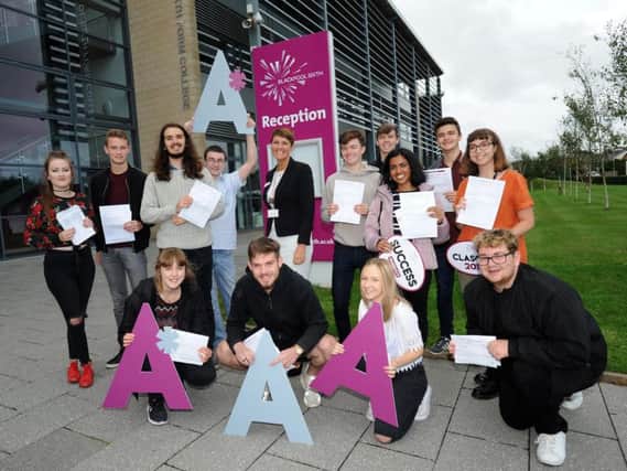 A Level results day at Blackpool Sixth Form