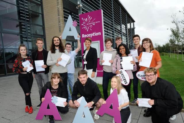 A Level results day at Blackpool Sixth Form