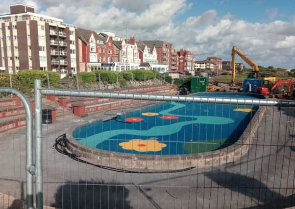 Work on the new Splash park children's water fun area on St Annes Promenade