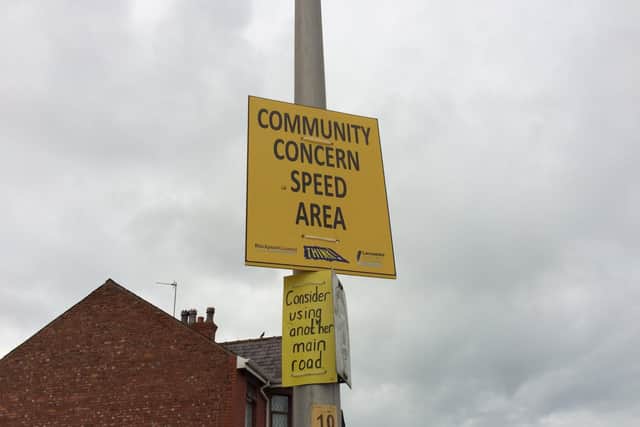 A sign put up at Gorse Road alongside the official sign.