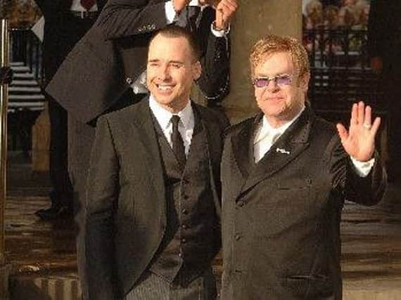 Sir Elton John (right) and David Furnish  tied the knot at their civil partnership in 2005