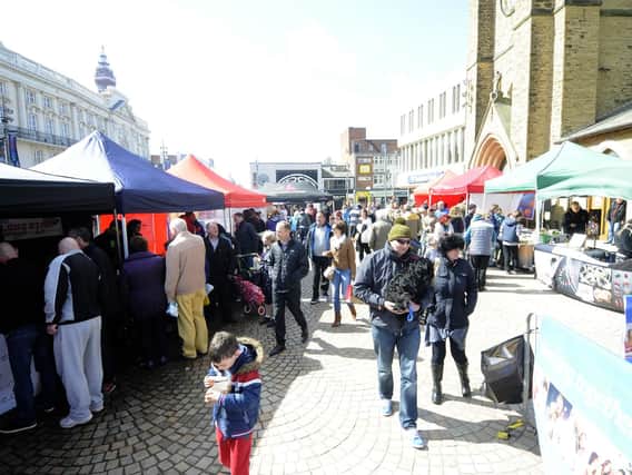 A previous market in St John's Square
