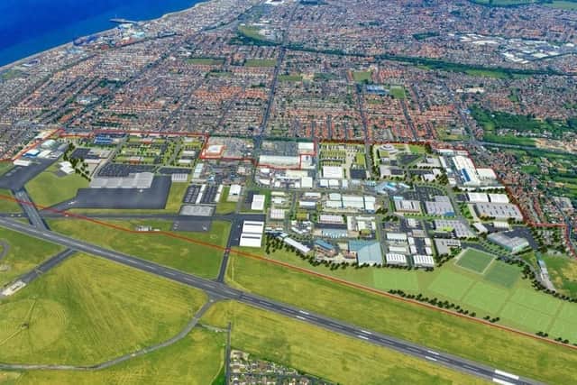 Airport Enterprise Zone first draft of the master plan aerial view
