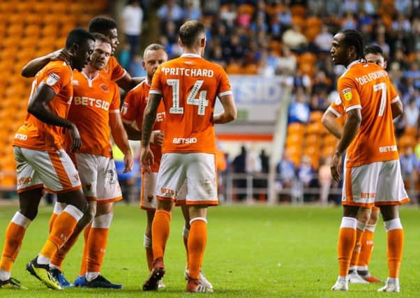 Blackpool gained their first league win of the season on Tuesday evening