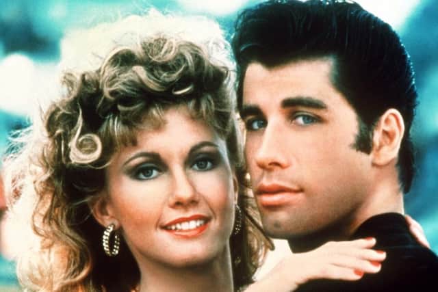 A still from the 1978 film 'Grease' starring Olivia Newton John as Sandy and John Travolta as Danny.
