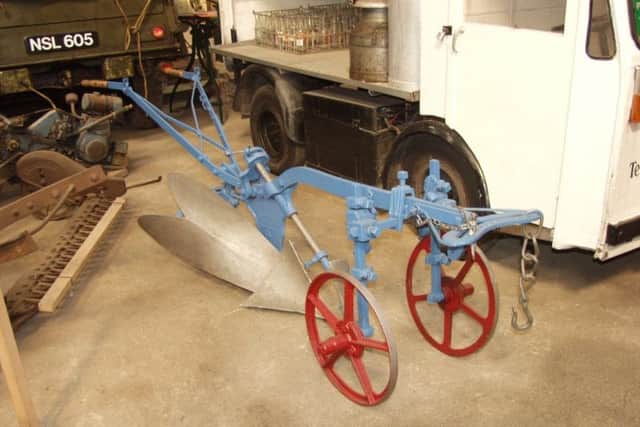 Nineteenth century Ransome swivel plough in the Fylde Country Life Museum